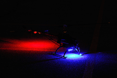 Night test flight